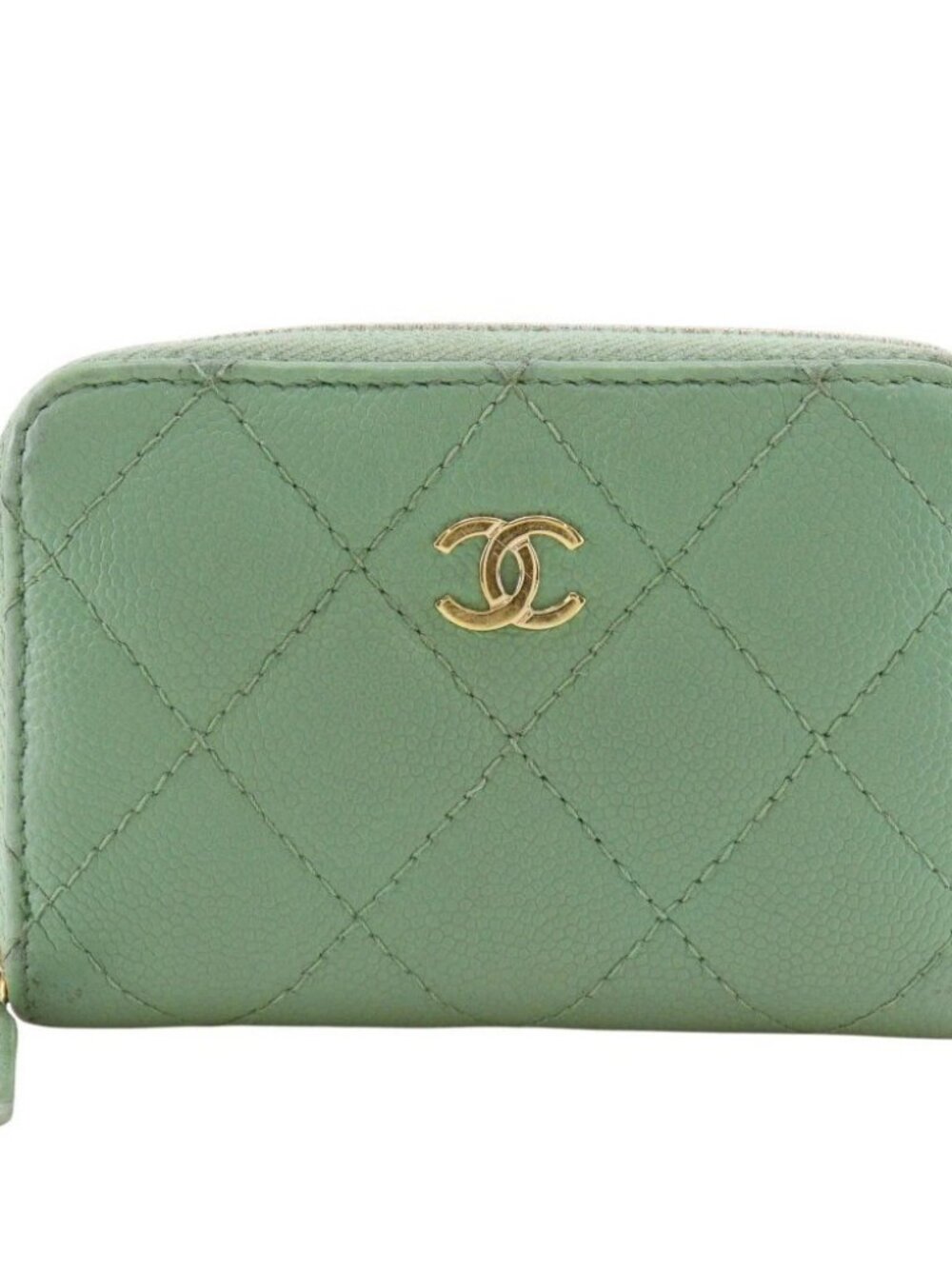 CHANEL Matelasse Coin Purse AP0216 Zip coin purse Classic gold Caviar skin...